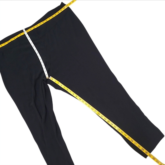 Eileen Fisher Silk Straight Leg Flat Front Side Zip Flowy Pants Black Size 3X - Picture 7 of 13